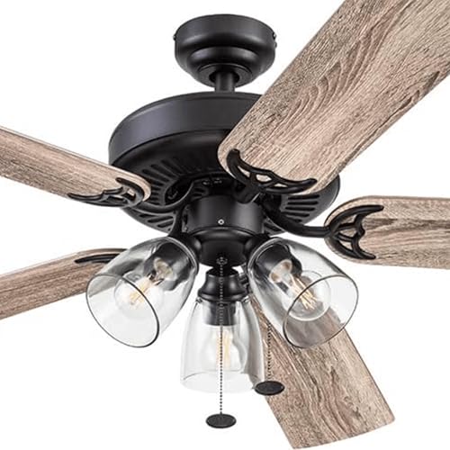 Farmhouse LED Ceiling Fan with Light - From Where - 