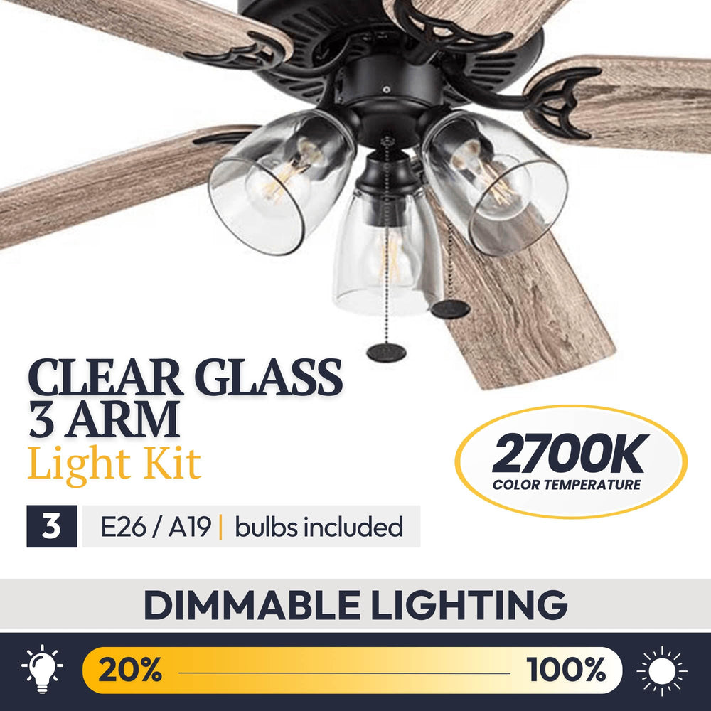 Farmhouse LED Ceiling Fan with Light - From Where - 