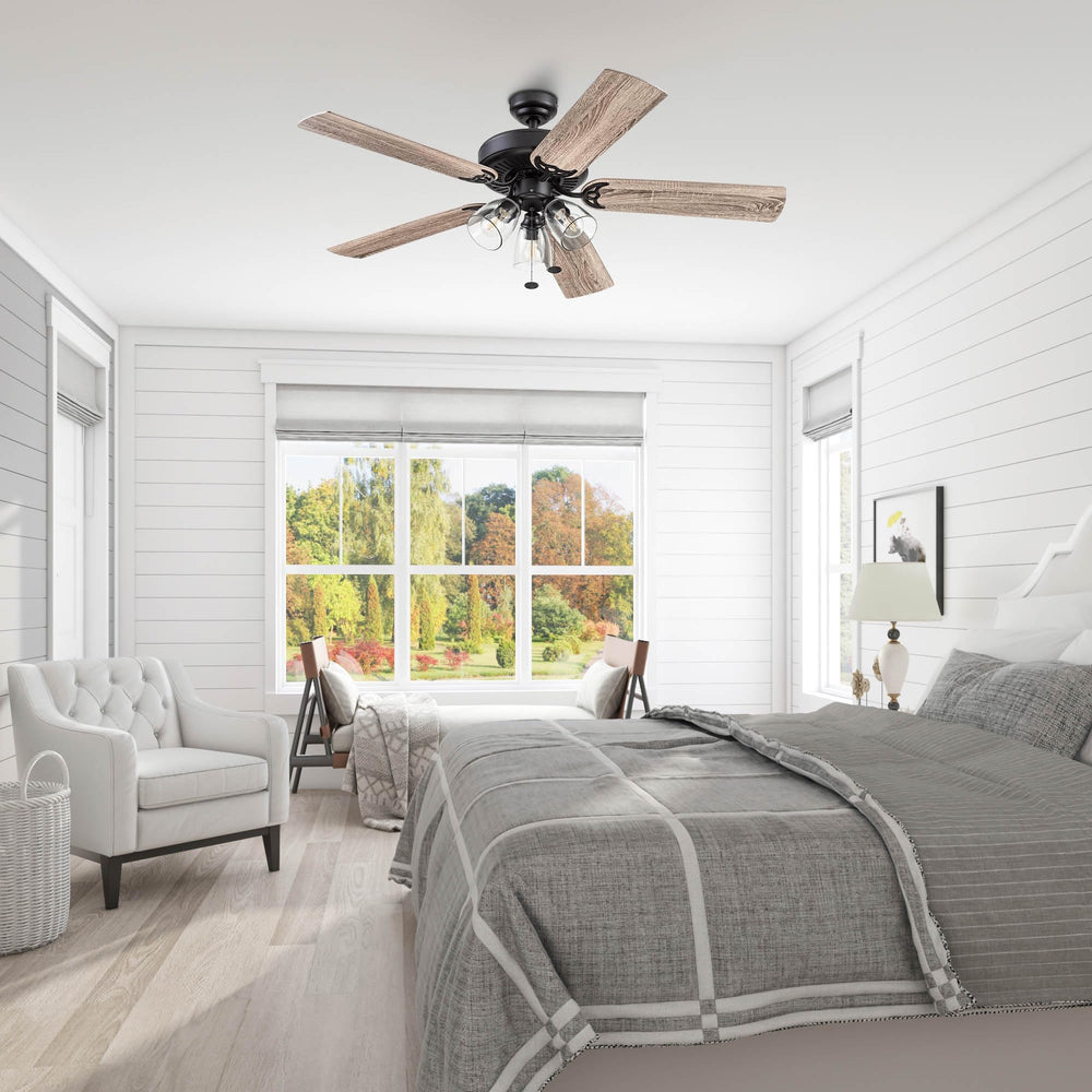 Farmhouse LED Ceiling Fan with Light - From Where - 