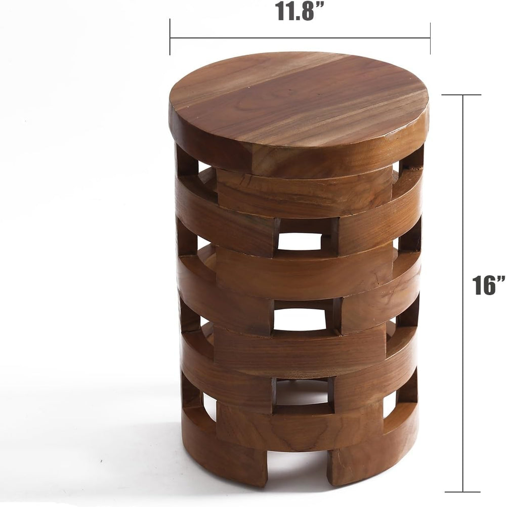 Farmhouse Teak Side Table - From Where - 