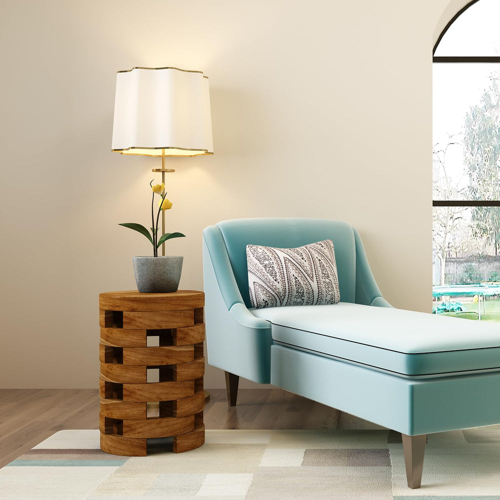 Farmhouse Teak Side Table - From Where - 