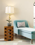 Farmhouse Teak Side Table - From Where - 