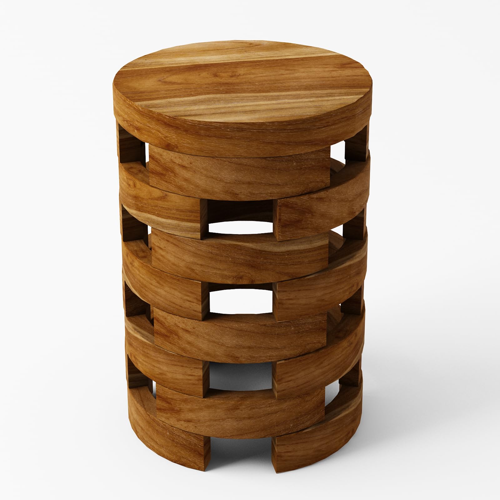 Farmhouse Teak Side Table - From Where - 