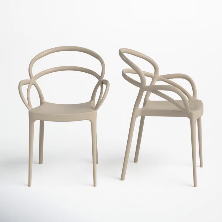 Farrah Outdoor Stacking Armchair (Set of 2) - From Where - 