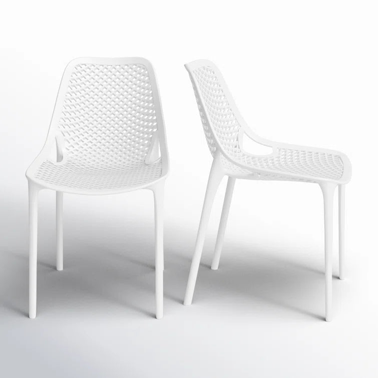 Farrah Outdoor Stacking Dining Chair (Set of 2) - From Where - 