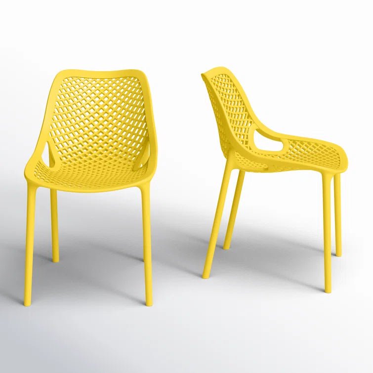 Farrah Outdoor Stacking Dining Chair (Set of 2) - From Where - 