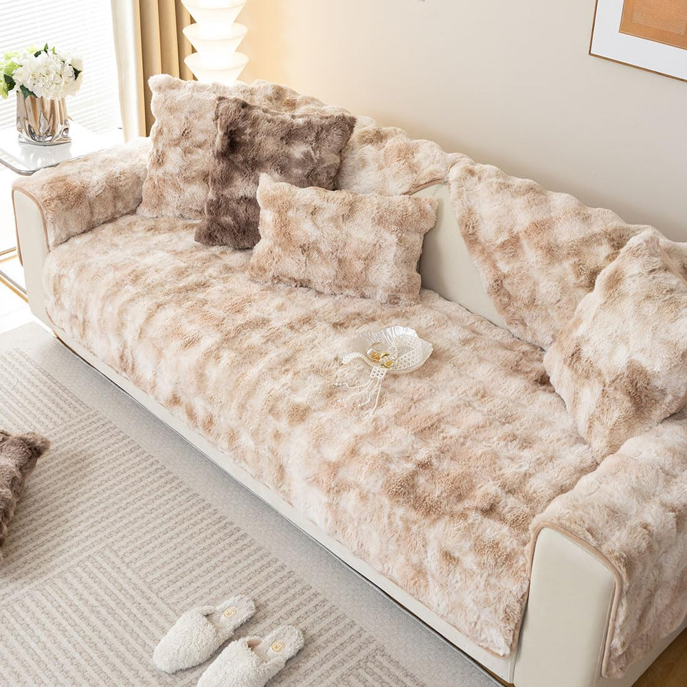 Faux Fur Sofa Couch Cover - From Where - 