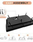 Faux Leather Convertible Futon - From Where - 