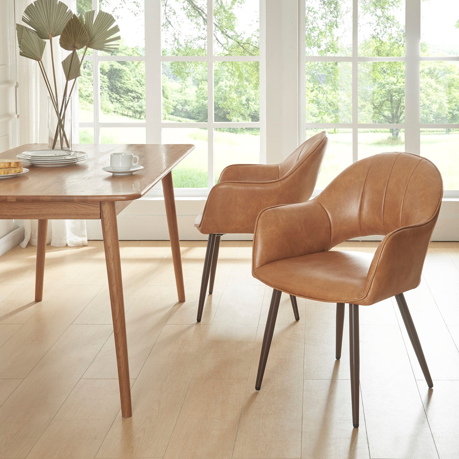Faux Leather Dining Chairs (Set of 2) - From Where - 