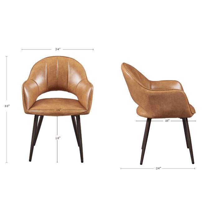 Faux Leather Dining Chairs (Set of 2) - From Where - 