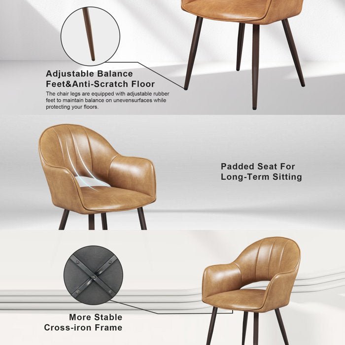 Faux Leather Dining Chairs (Set of 2) - From Where - 