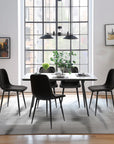 Faux Leather Seat Dining Chairs (Set of 4) - From Where - 
