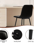 Faux Leather Seat Dining Chairs (Set of 4) - From Where - 