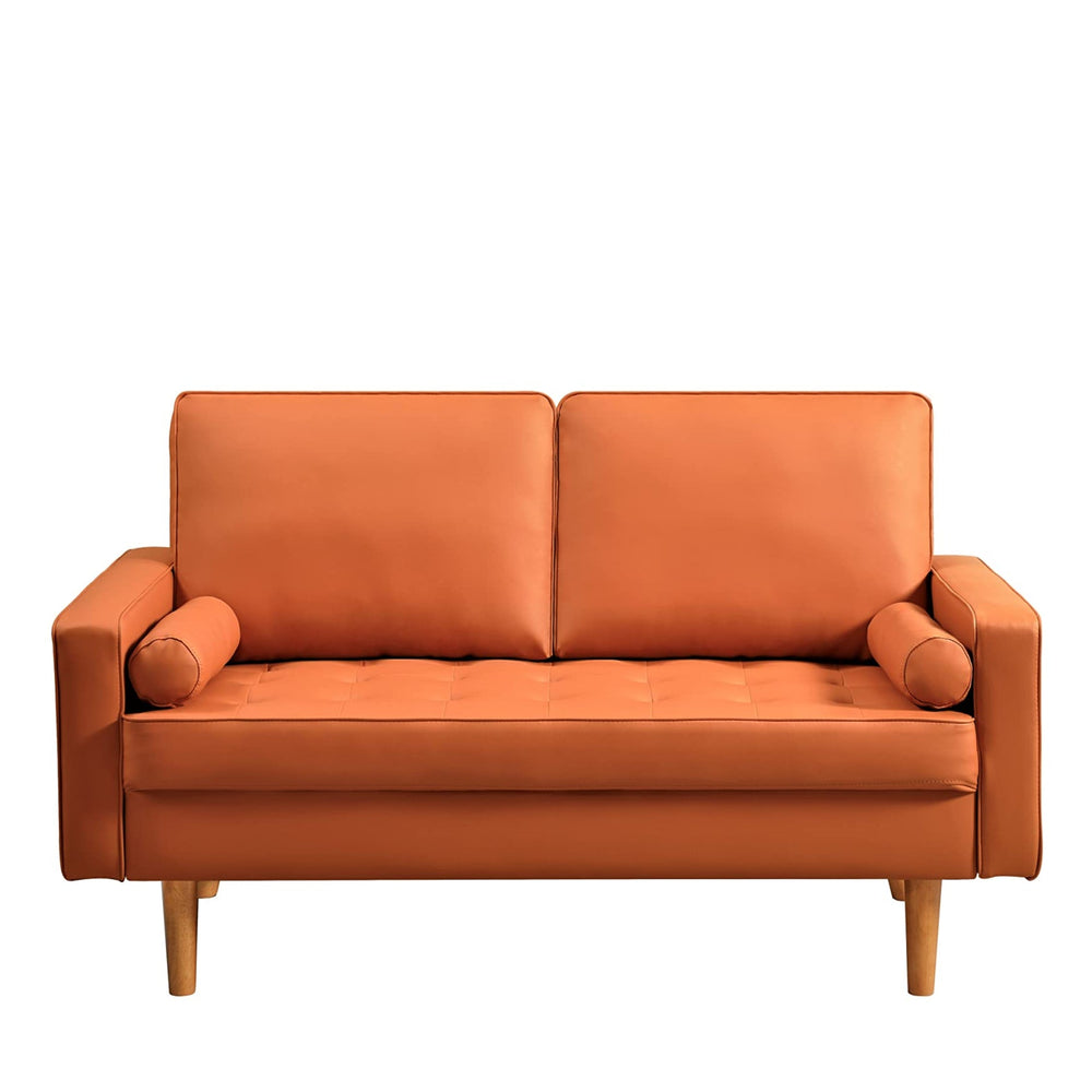 Faux Leather Sofa with Removable Cushions - From Where - 