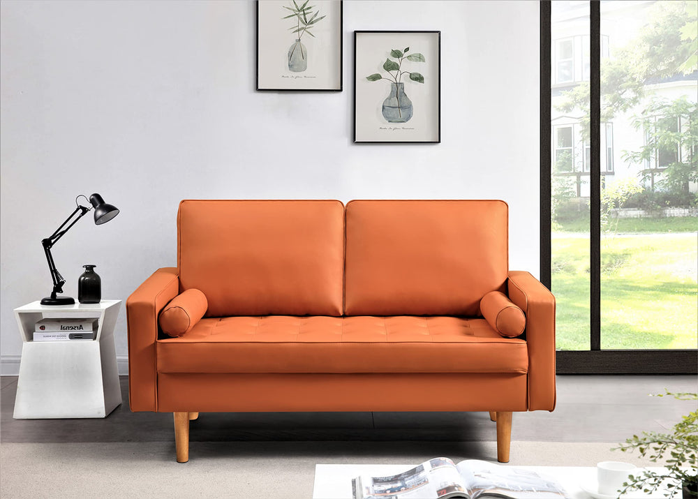 Faux Leather Sofa with Removable Cushions - From Where - 