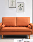 Faux Leather Sofa with Removable Cushions - From Where - 