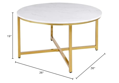 Faux Marble Top Center Table - From Where - 