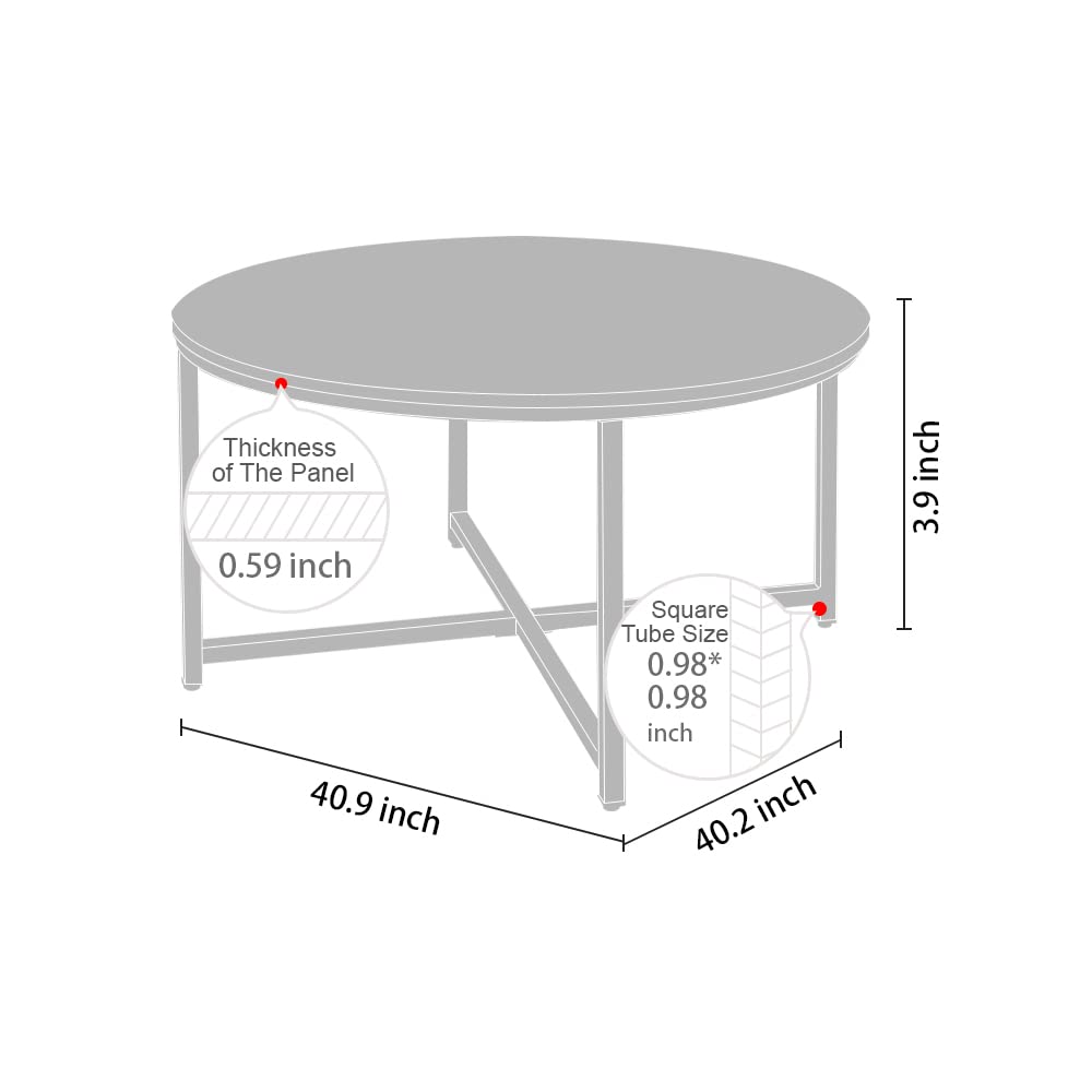 Faux Marble Top Center Table - From Where - 