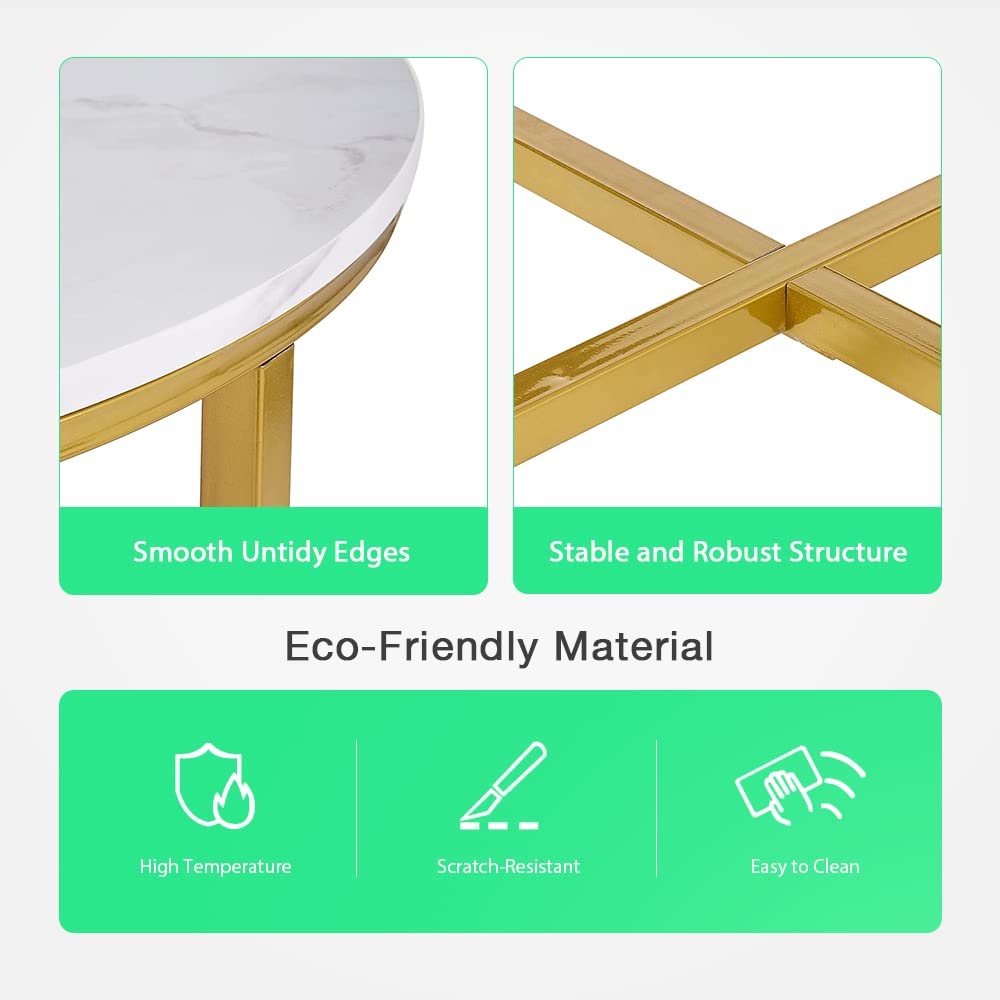 Faux Marble Top Center Table - From Where - 