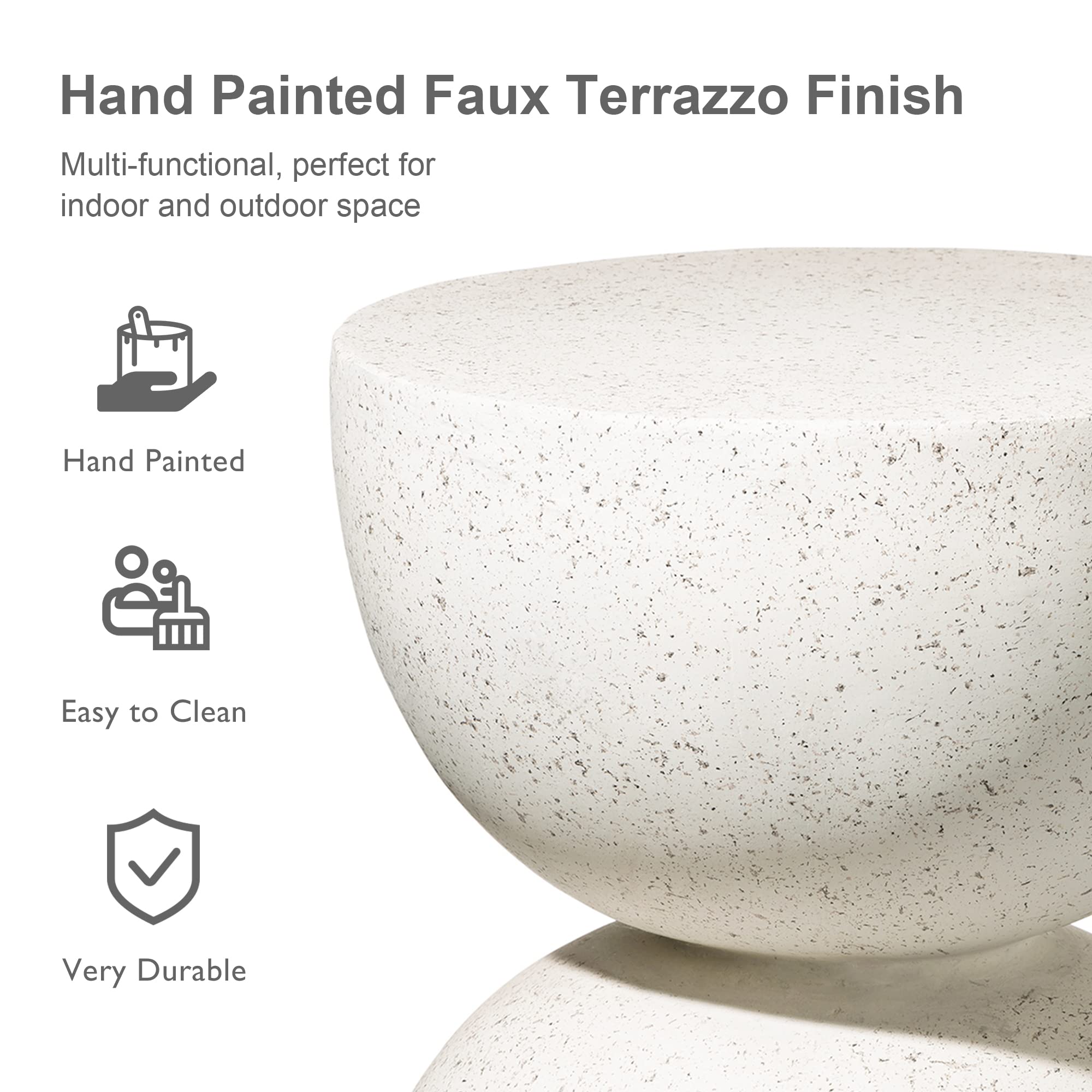 Faux Terrazzo Side Table (Set of 2) - From Where - 