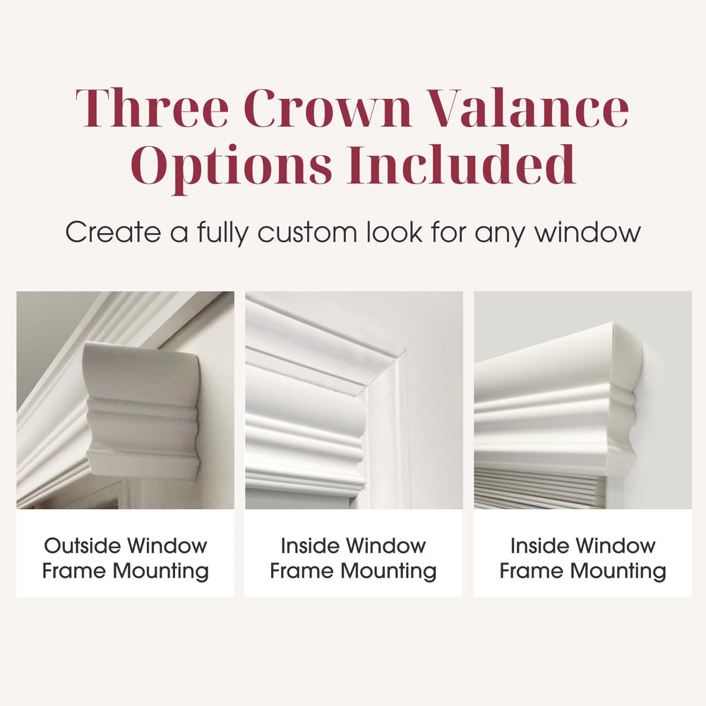 Faux Wood Blinds with Crown Valance - From Where - 