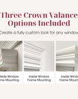 Faux Wood Blinds with Crown Valance - From Where - 