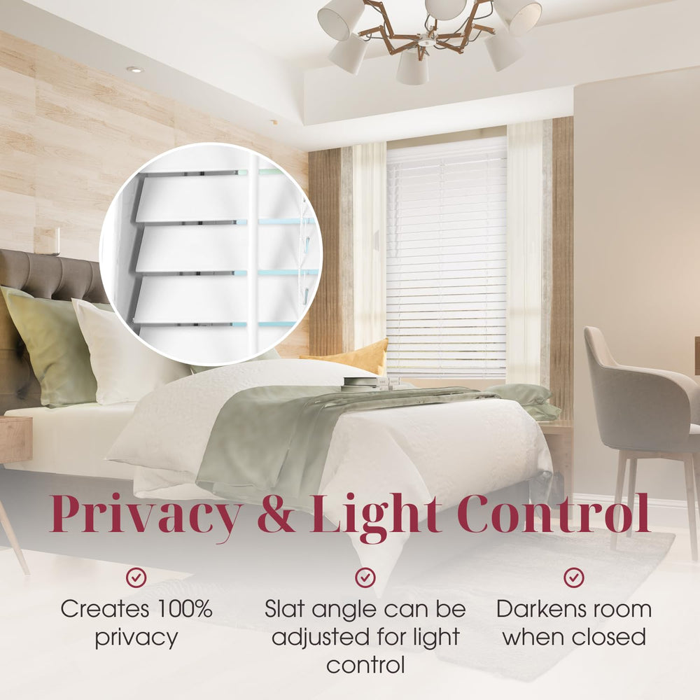 Faux Wood Blinds with Crown Valance - From Where - 