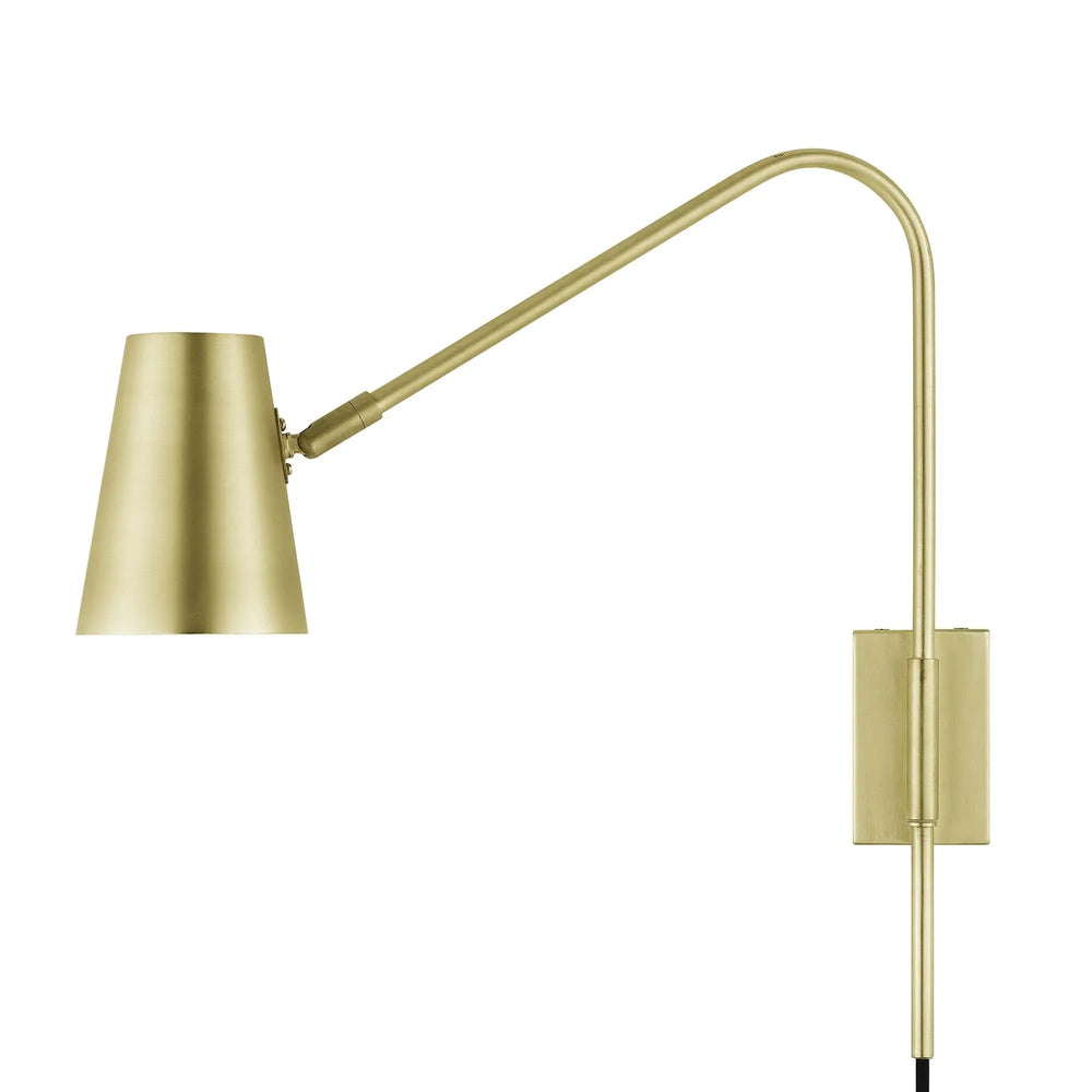 Faye Metal Wall Sconce in Satin Brass - From Where Finds - 