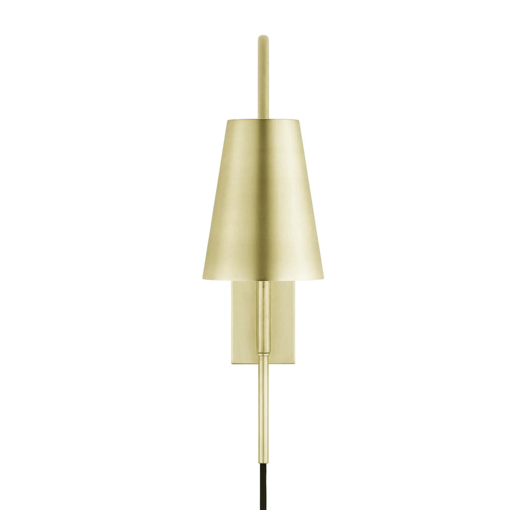 Faye Metal Wall Sconce in Satin Brass - From Where Finds - 