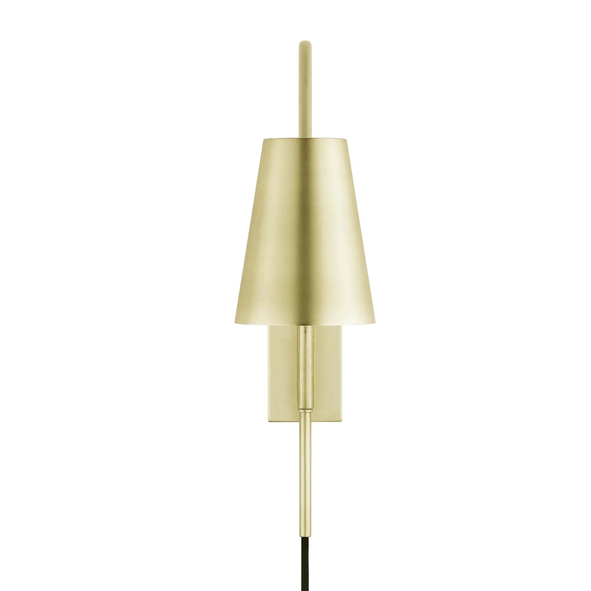 Faye Metal Wall Sconce in Satin Brass - From Where Finds - 