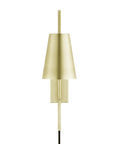 Faye Metal Wall Sconce in Satin Brass - From Where Finds - 