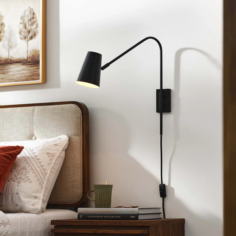 Faye Metal Wall Sconce in Satin Brass - From Where Finds - 