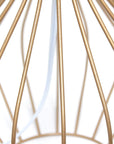 Mod Lighting and Decor Geometrical Wired Table Lamp with Tapered Shade - 19.75" - Bronze and White