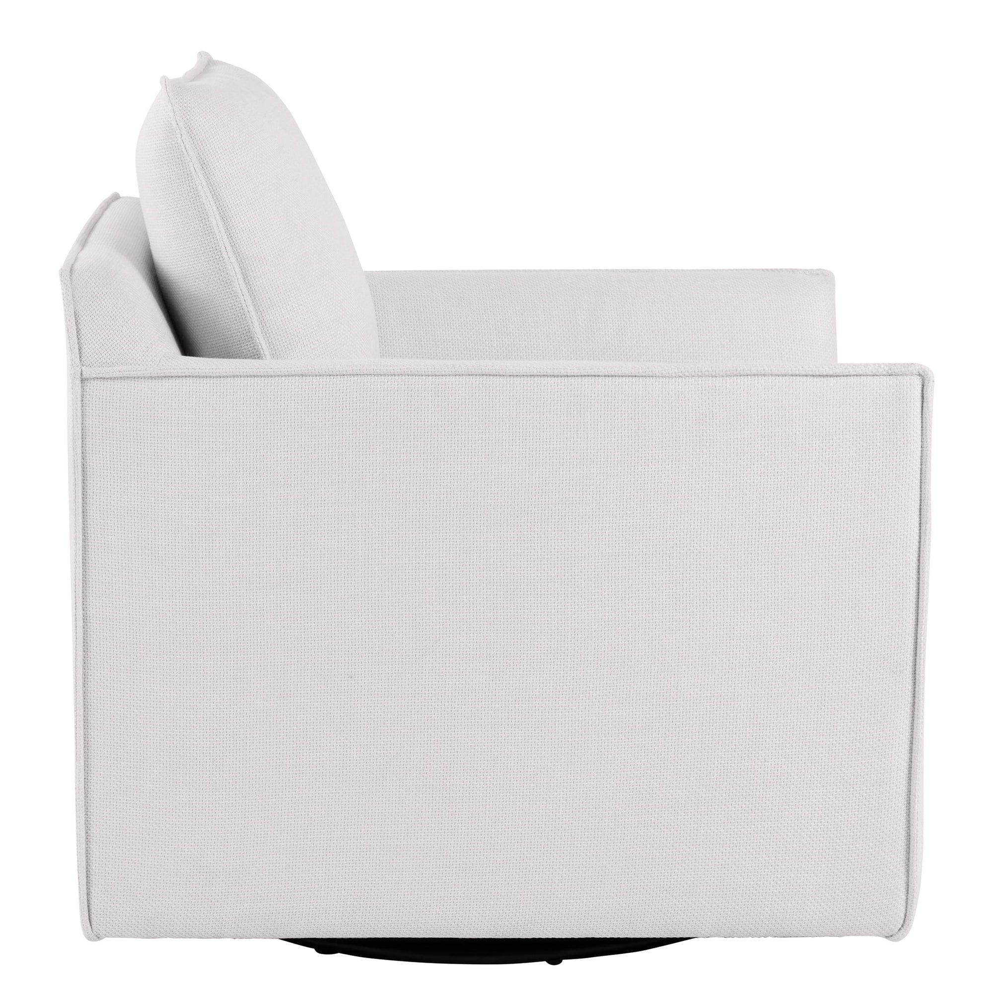My Texas House Briar Swivel Accent Chair, Cream Linen