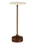 Aster White Marble Drink Table