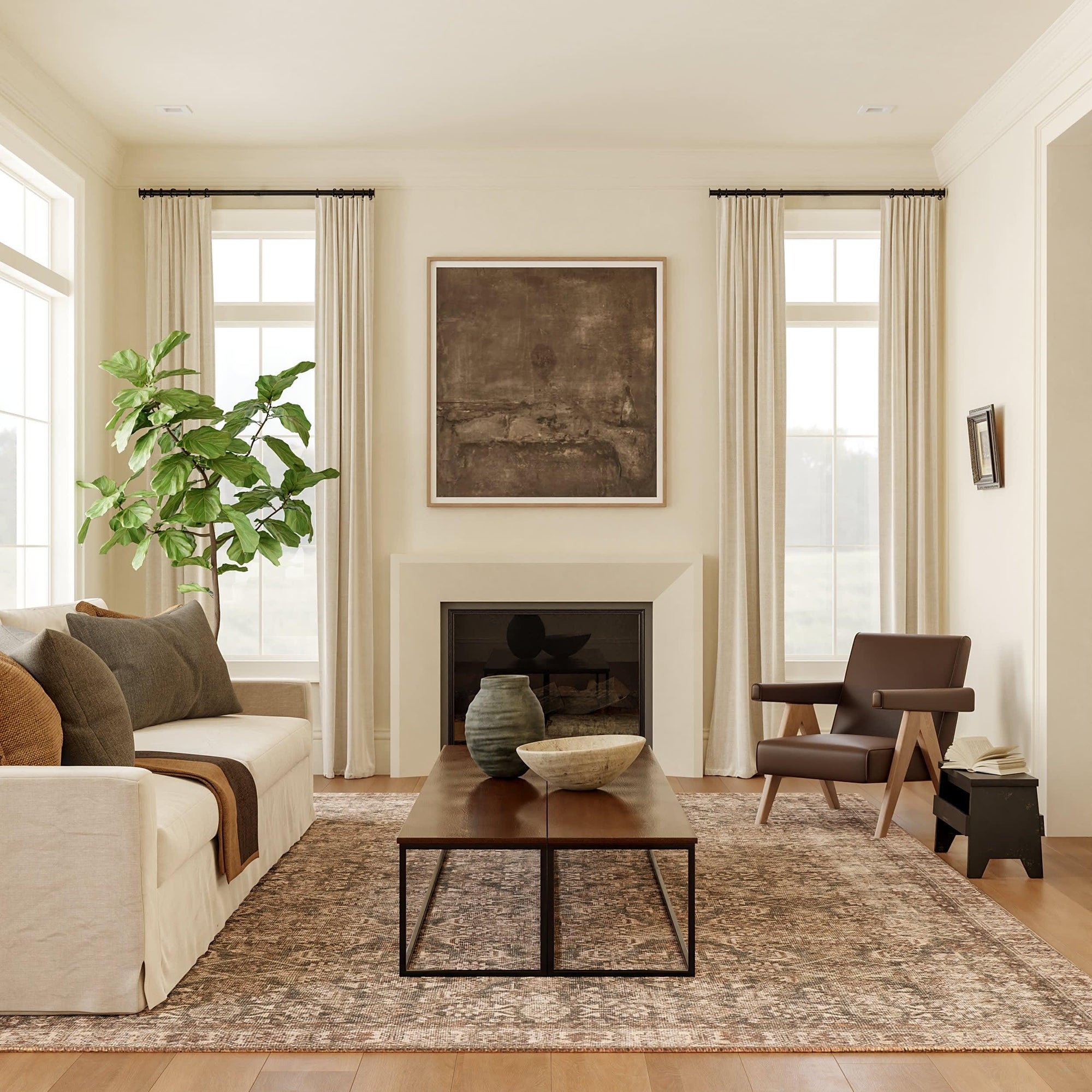 Fair Hills Antiqued Jute-Blend Rug