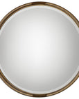 Finnick Antiqued Gold Round Wall Mirror - From Where Finds - 