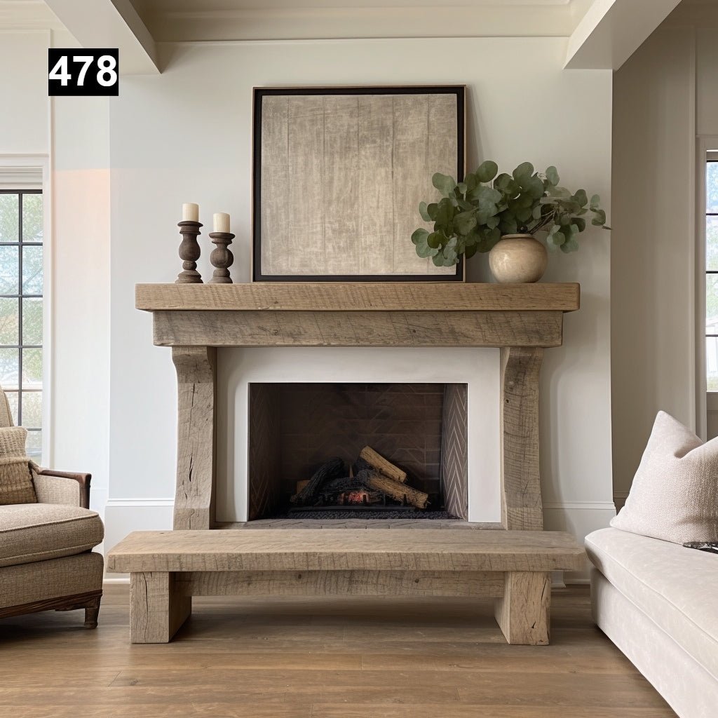 Fireplace Mantel with Wooden Legs - From Where - 