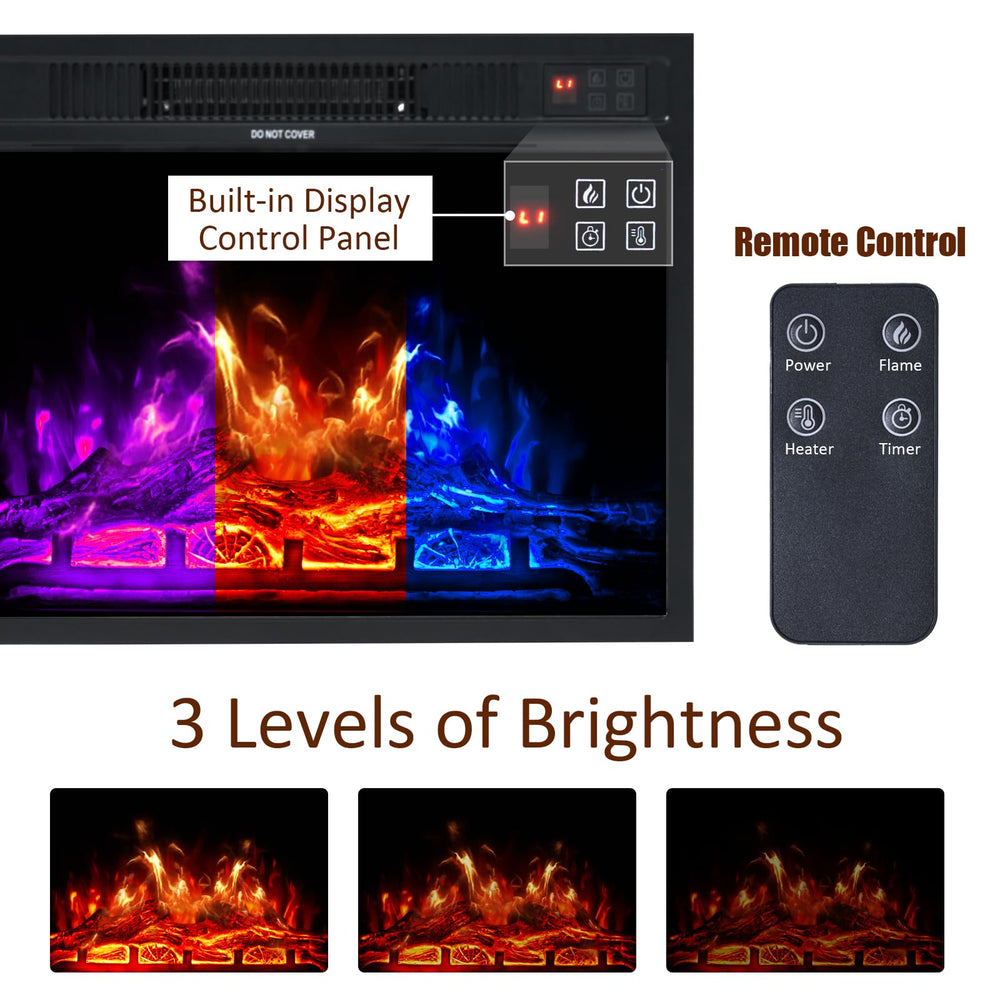 Fireplace TV Stand with Sliding Barn Door - From Where - 