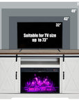 Fireplace TV Stand with Sliding Barn Door - From Where - 