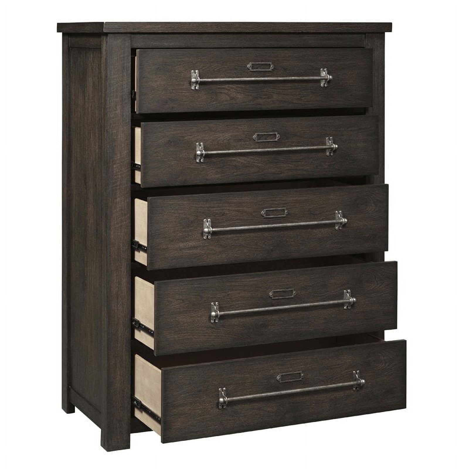Five Drawer Dark Oak Chest - From Where - 