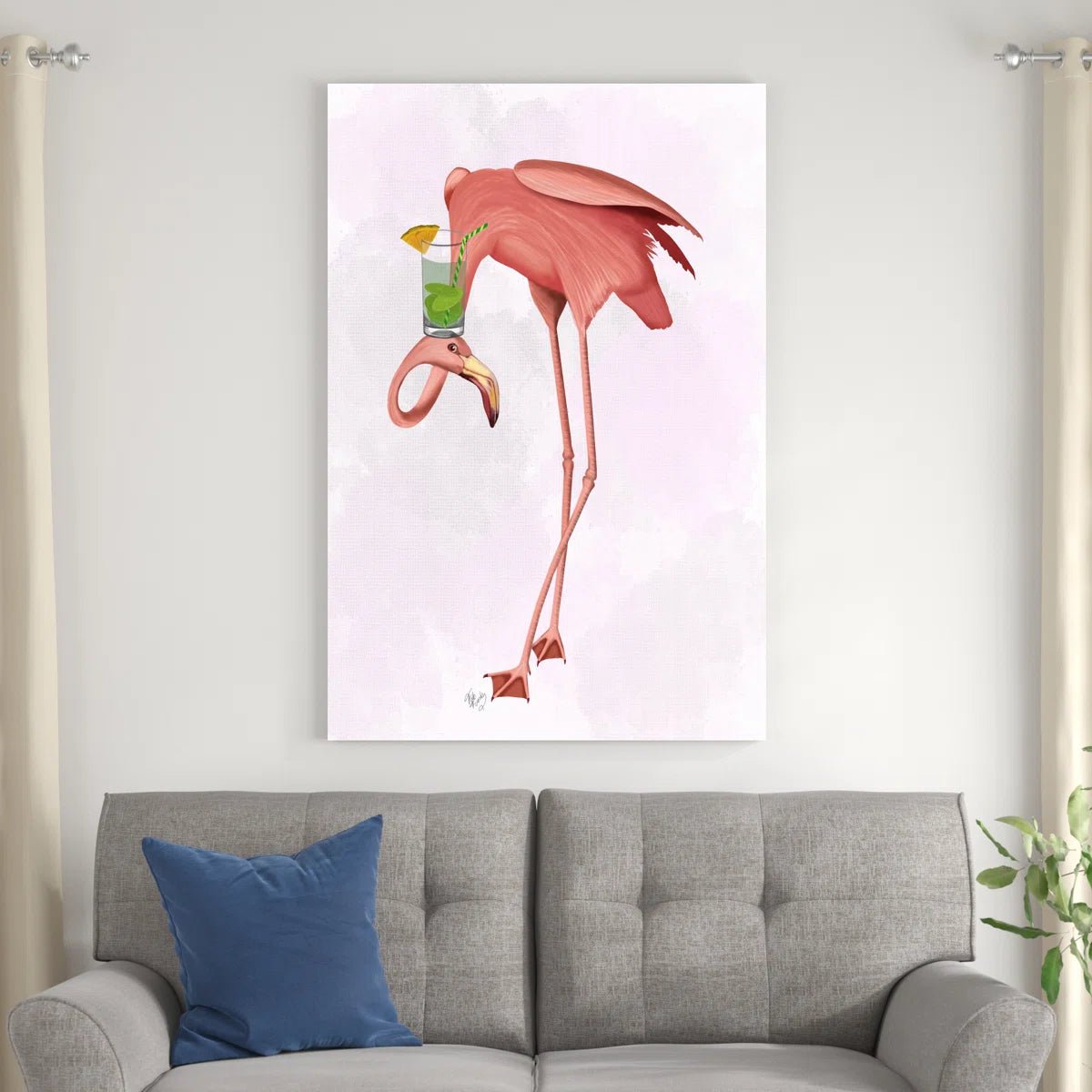 "Flamingo And Cocktail 1" by Fab Funky - From Where - 