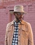 Flat Brimmed Cowboy Hat - From Where - 