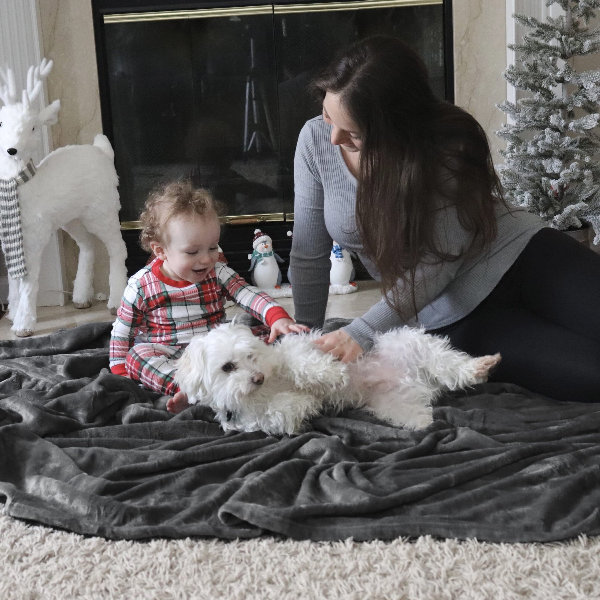 Fleece Blankets King Size Dark Grey - From Where - 