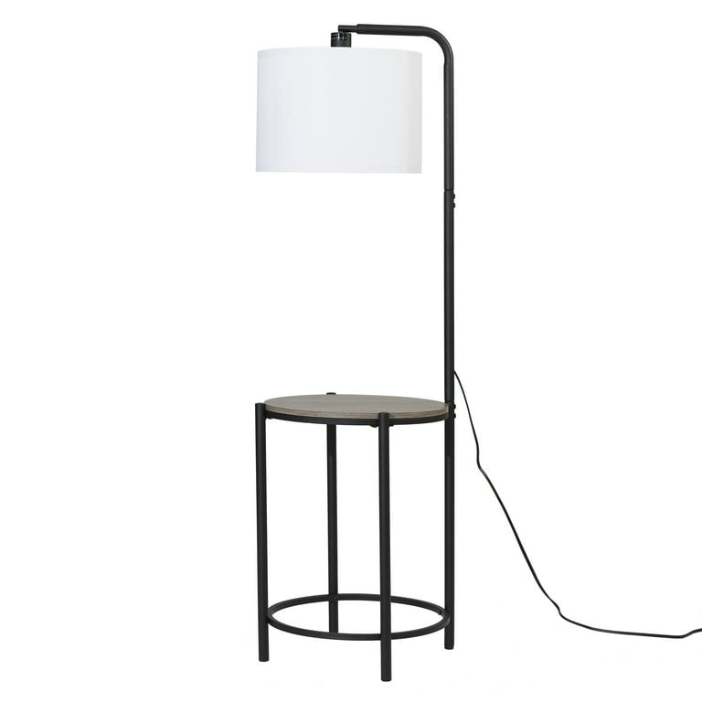 Floor Lamp with Faux Wood Table - From Where - 