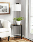 Floor Lamp with Faux Wood Table - From Where - 