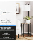 Floor Lamp with Faux Wood Table - From Where - 