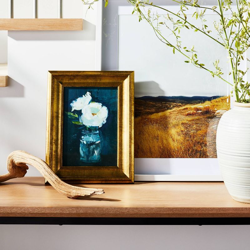 Floral Arrangement Framed Wall Canvas - From Where - 