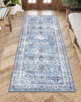 Floral Distressed Throw Carpet - From Where - 