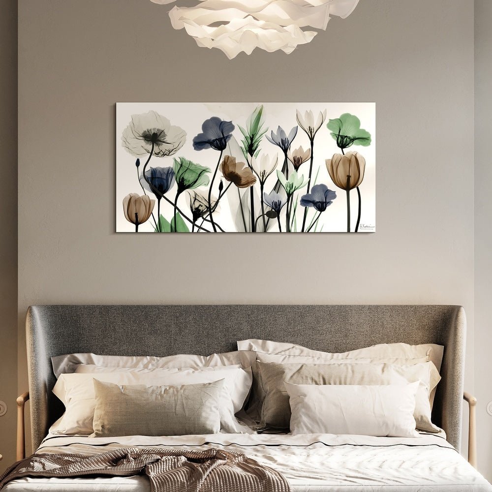 Floral Landscape Frameless Graphic Wall Art - From Where - 